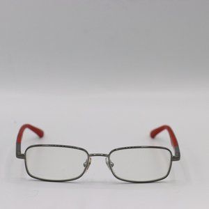 Kids Ray Bans Gray Red Rectangle Vintage Deadstock Designer Eyeglasses 125